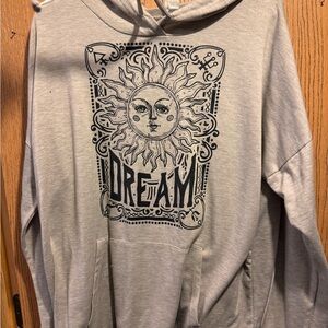 Tan Hoodie with Sun and Moon Design